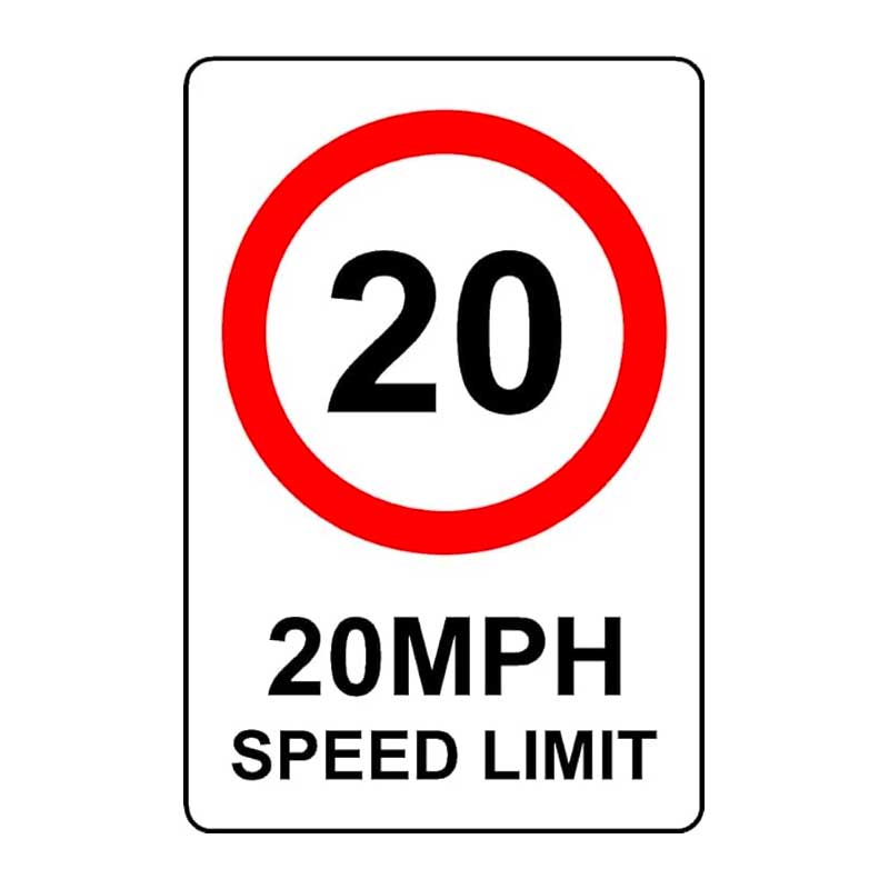Corriboard Sign 20kph Speed Limit - 047