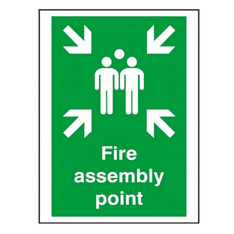Corriboard Sign Fire Assembly Point - 052