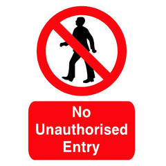 Corriboard Sign No Unauthorised Entry - 042
