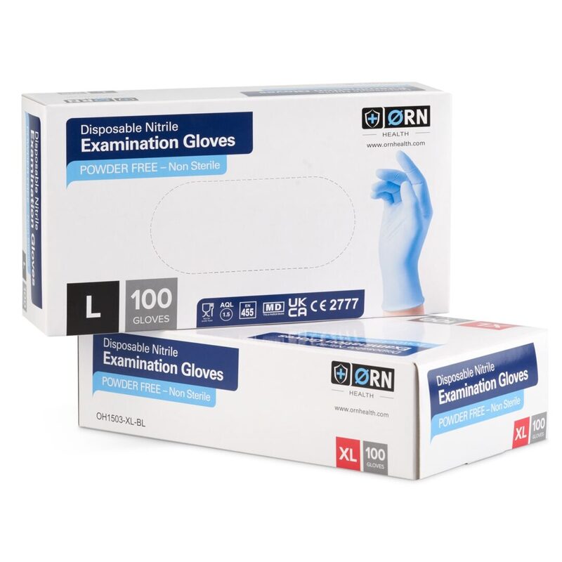 ØRN Nitrile Disposable Gloves Box 100