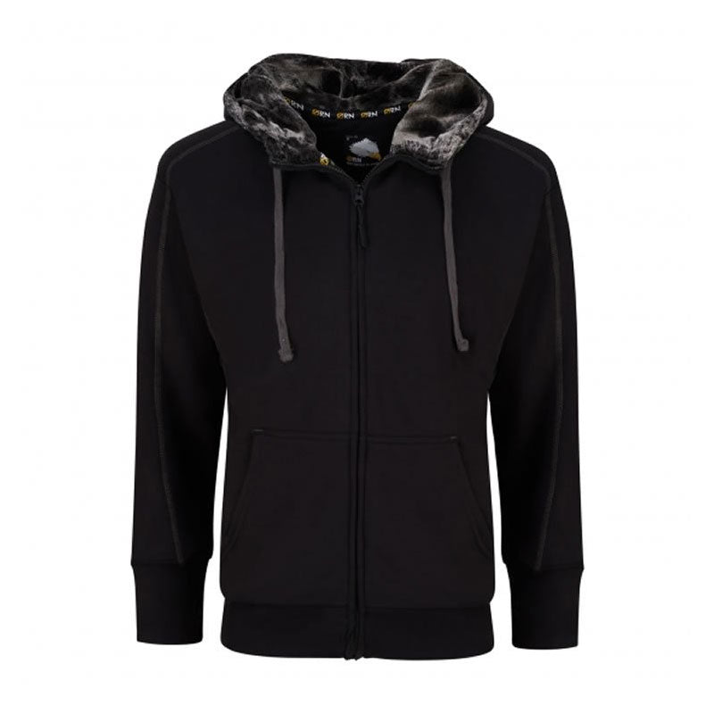 Orn Crane Lined Hooded Sweatshirt - Black