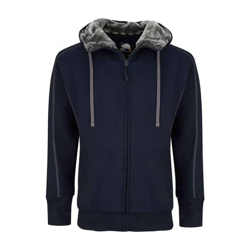 Mens lined zip up clearance hoodie